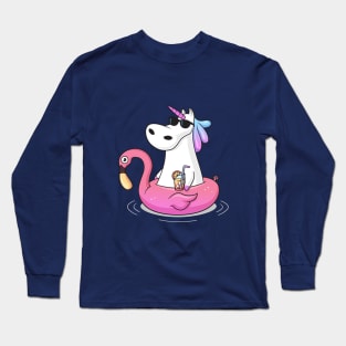 Pool Party Unicorn Long Sleeve T-Shirt